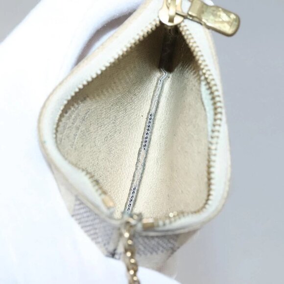 LOUIS VUITTON Damier Azur Pochette Cles Coin Purse N62659 LV Auth 141584 - Picture 11 of 16